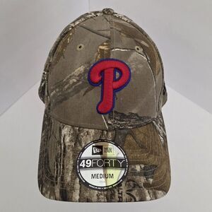 49Forty Phillies Tan Camo Hat FITTED Size M - NWT Unique Pattern
